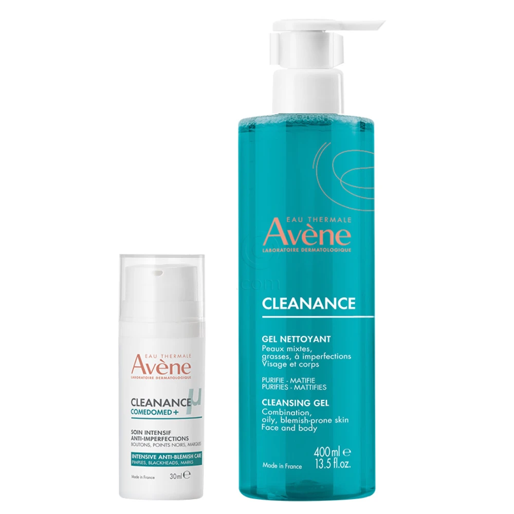 Avene Cleanance, rutina za mastno kožo nagnjeno k aknam (30 ml + 400 ml)